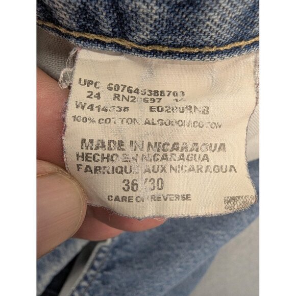 Dickies Jeans Mens 36x30 Blue Straight Leg Regular Fit Light Wash Zip Fly Y2K - Picture 11 of 12